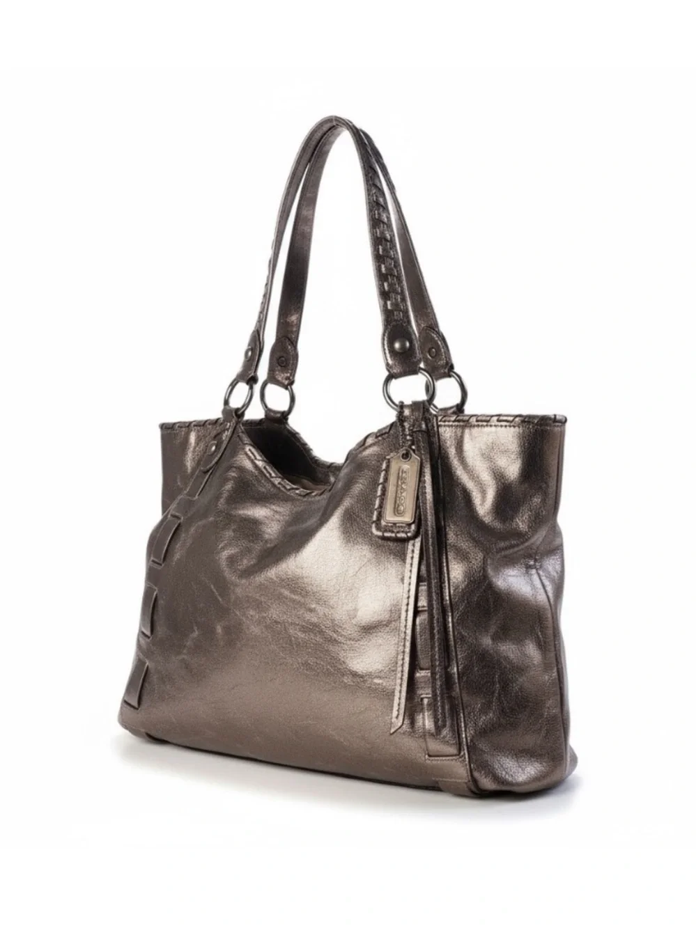 Coach XL Dylan Tote – Limited Edition Metallic Whipstitch
